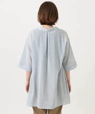 OLEGD04089 eur3(エウルキューブ) 【大きいサイズ】コットンシアーチュニック ブルー