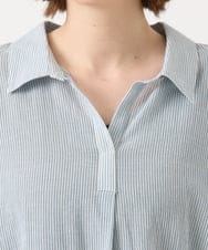 OLEGD04089 eur3(エウルキューブ) 【大きいサイズ】コットンシアーチュニック ブルー