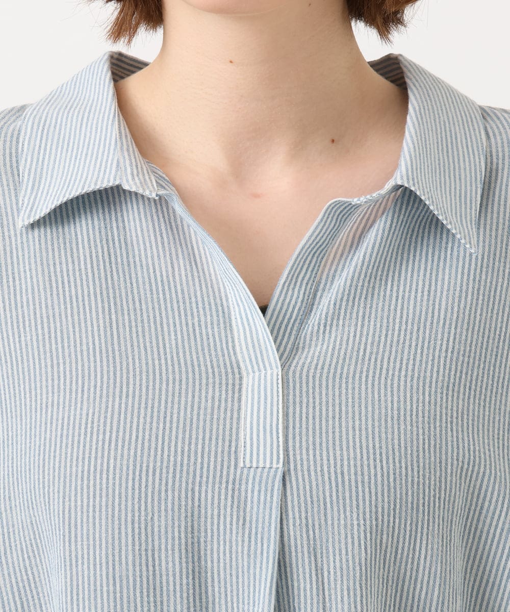 OLEGD04089 eur3(エウルキューブ) 【大きいサイズ】コットンシアーチュニック ブルー
