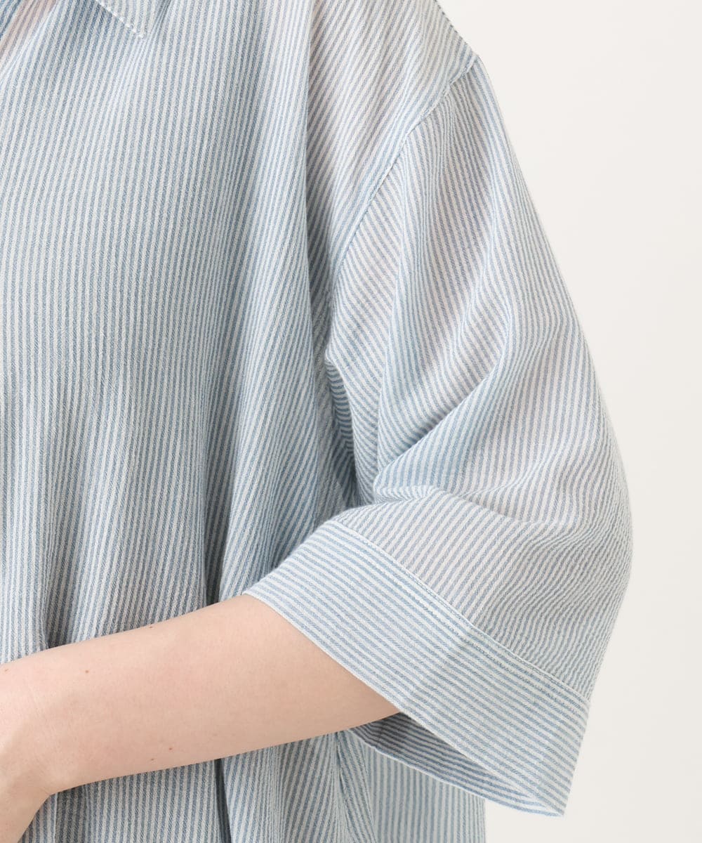 OLEGD04089 eur3(エウルキューブ) 【大きいサイズ】コットンシアーチュニック ブルー