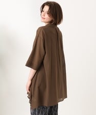 OLEGD04089 eur3(エウルキューブ) 【大きいサイズ】コットンシアーチュニック ブラウン