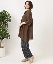 OLEGD04089 eur3(エウルキューブ) 【大きいサイズ】コットンシアーチュニック ブラウン
