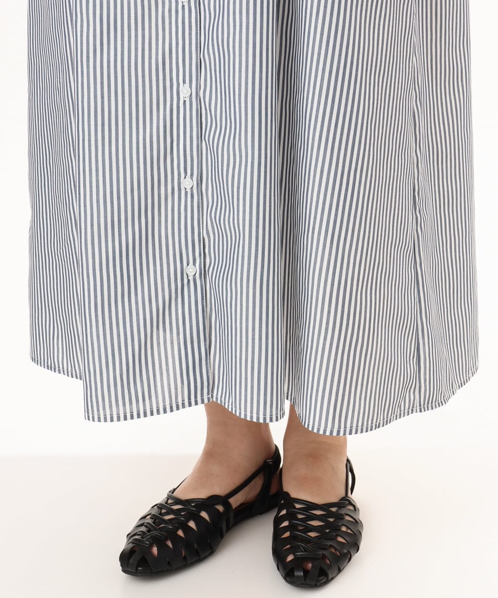 OLEGD14109 eur3(エウルキューブ) 【大きいサイズ/a.v.v×eur3】ピンタックワンピース ネイビー
