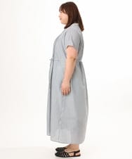 OLEGD14109 eur3(エウルキューブ) 【大きいサイズ/a.v.v×eur3】ピンタックワンピース ネイビー