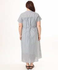 OLEGD14109 eur3(エウルキューブ) 【大きいサイズ/a.v.v×eur3】ピンタックワンピース ネイビー