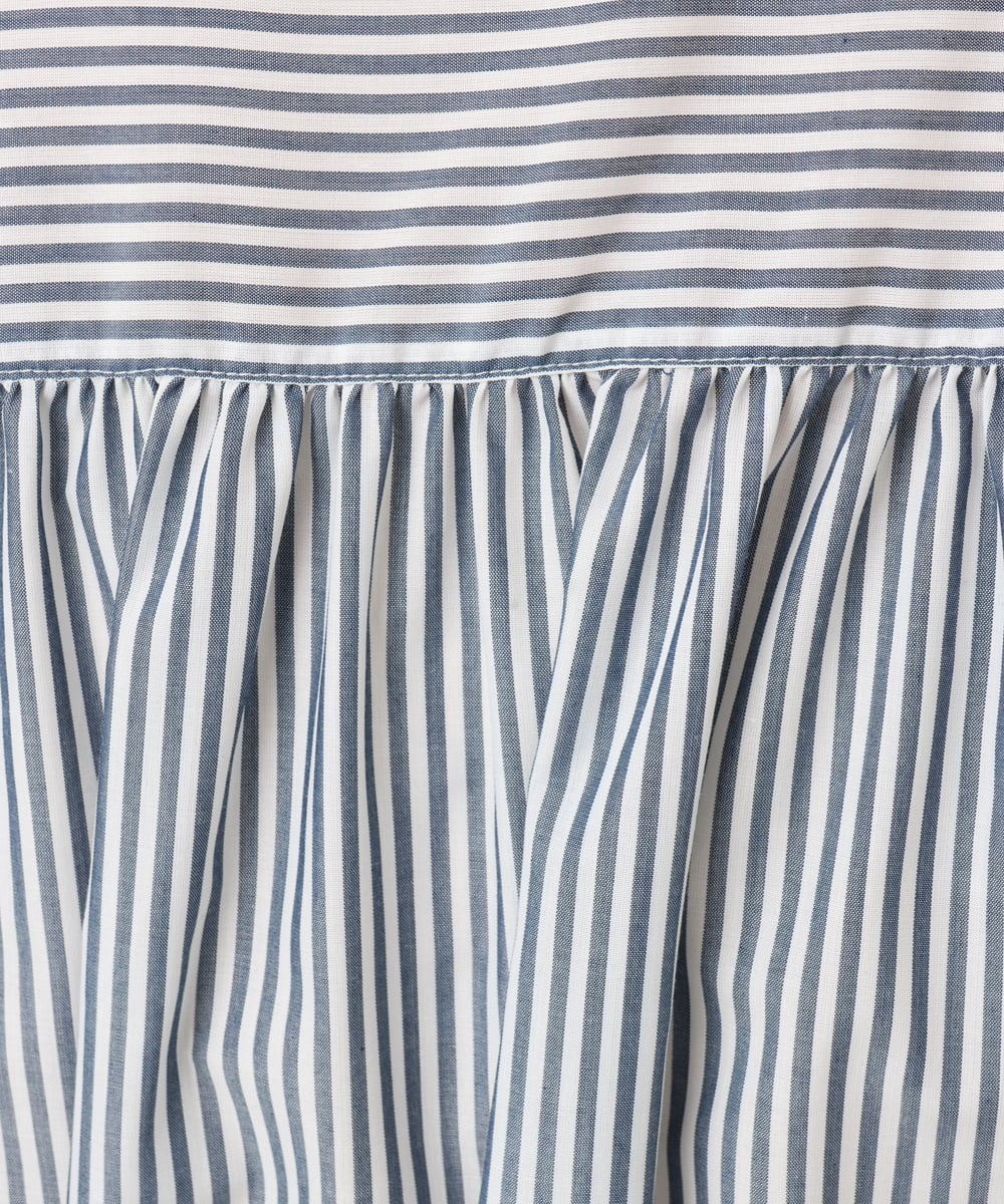 OLEGD14109 eur3(エウルキューブ) 【大きいサイズ/a.v.v×eur3】ピンタックワンピース ネイビー