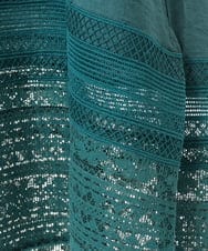 OLEGD17119 eur3(エウルキューブ) 【大きいサイズ】裾レースチュニック グリーン