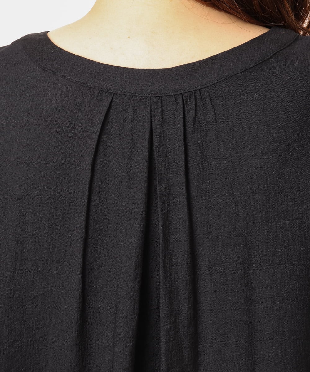 OLEGD17119 eur3(エウルキューブ) 【大きいサイズ】裾レースチュニック ブラック