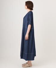 OLEGD22119 eur3(エウルキューブ) 【大きいサイズ】デニムワンピース ネイビー
