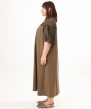 OLEGD24129 eur3(エウルキューブ) 【大きいサイズ】切り替えコンビワンピース モカ