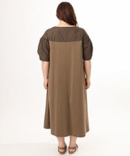 OLEGD24129 eur3(エウルキューブ) 【大きいサイズ】切り替えコンビワンピース モカ