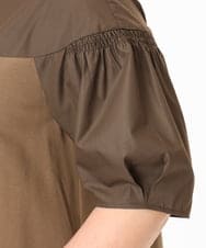 OLEGD24129 eur3(エウルキューブ) 【大きいサイズ】切り替えコンビワンピース モカ