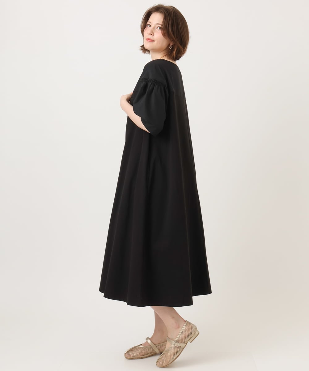 OLEGD24129 eur3(エウルキューブ) 【大きいサイズ】切り替えコンビワンピース ブラック