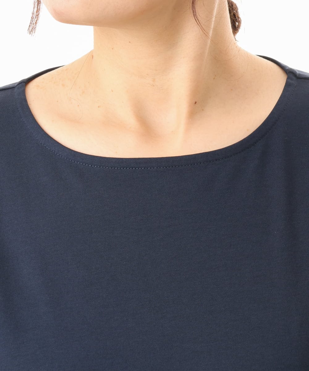 OLEHD26089 eur3(エウルキューブ) 【大きいサイズ/接触冷感】バイカラーコンビチュニック ネイビー