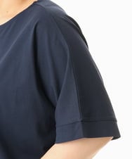 OLEHD26089 eur3(エウルキューブ) 【大きいサイズ/接触冷感】バイカラーコンビチュニック ネイビー