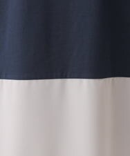 OLEHD26089 eur3(エウルキューブ) 【大きいサイズ/接触冷感】バイカラーコンビチュニック ネイビー