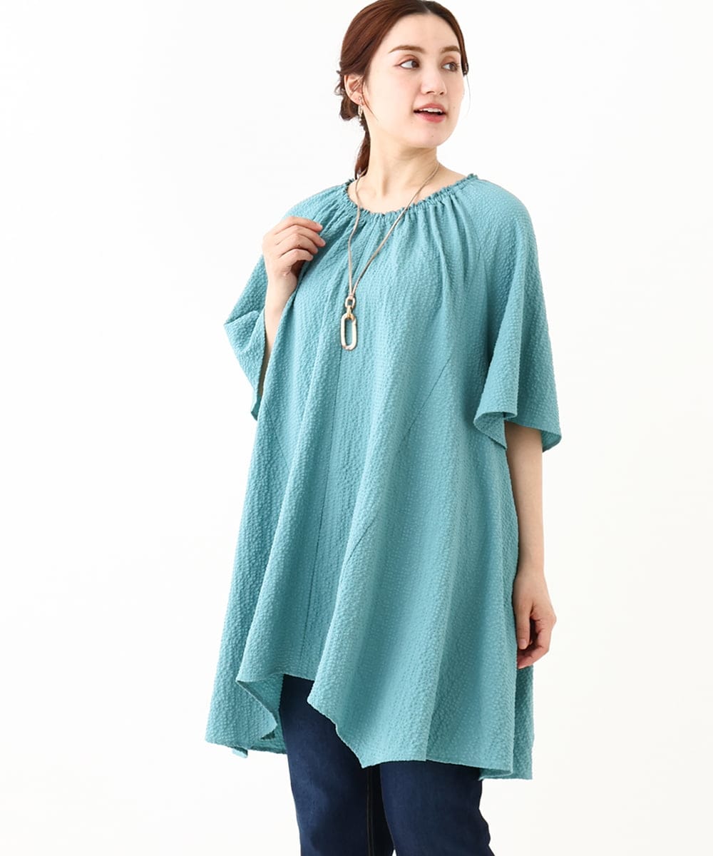 OLEHV32099 eur3(エウルキューブ) 【大きいサイズ】イレヘムチュニック ライトグリーン(30)
