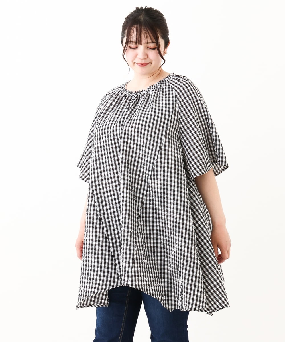 OLEHV32099 eur3(エウルキューブ) 【大きいサイズ】イレヘムチュニック ホワイト(90)
