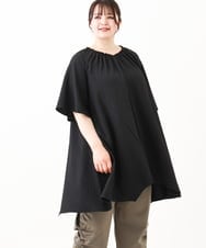 OLEHV32099 eur3(エウルキューブ) 【大きいサイズ】イレヘムチュニック ブラック(94)