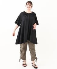 OLEHV32099 eur3(エウルキューブ) 【大きいサイズ】イレヘムチュニック ブラック(94)