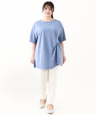 OLEHV33089 eur3(エウルキューブ) 【大きいサイズ/接触冷感】カノコチュニック ライトブルー(50)