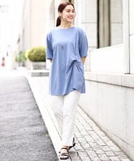 OLEHV33089 eur3(エウルキューブ) 【大きいサイズ/接触冷感】カノコチュニック ライトブルー(50)
