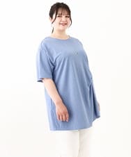 OLEHV33089 eur3(エウルキューブ) 【大きいサイズ/接触冷感】カノコチュニック ライトブルー(50)
