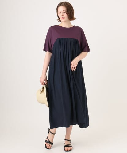 OLEID30139 eur3 【大きいサイズ】ジャージーコンビドレス