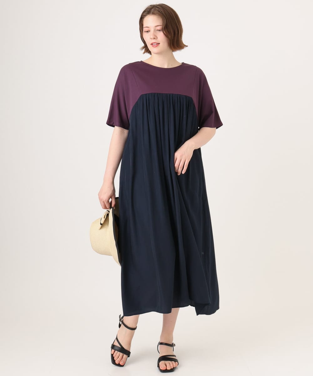 OLEID30139 eur3 【大きいサイズ】ジャージーコンビドレス