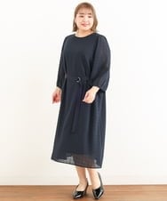 OLEIP53140 eur3(エウルキューブ) 【大きいサイズ/11号サイズあり】チェック柄ワンピース ネイビー(57)