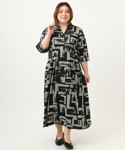 OLEJA11119  【大きいサイズ/LAVEANGE×eur3】タックワンピース