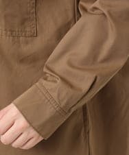 OLEKA04139 eur3(エウルキューブ) 【大きいサイズ】ロングシャツワンピース モカ(84)