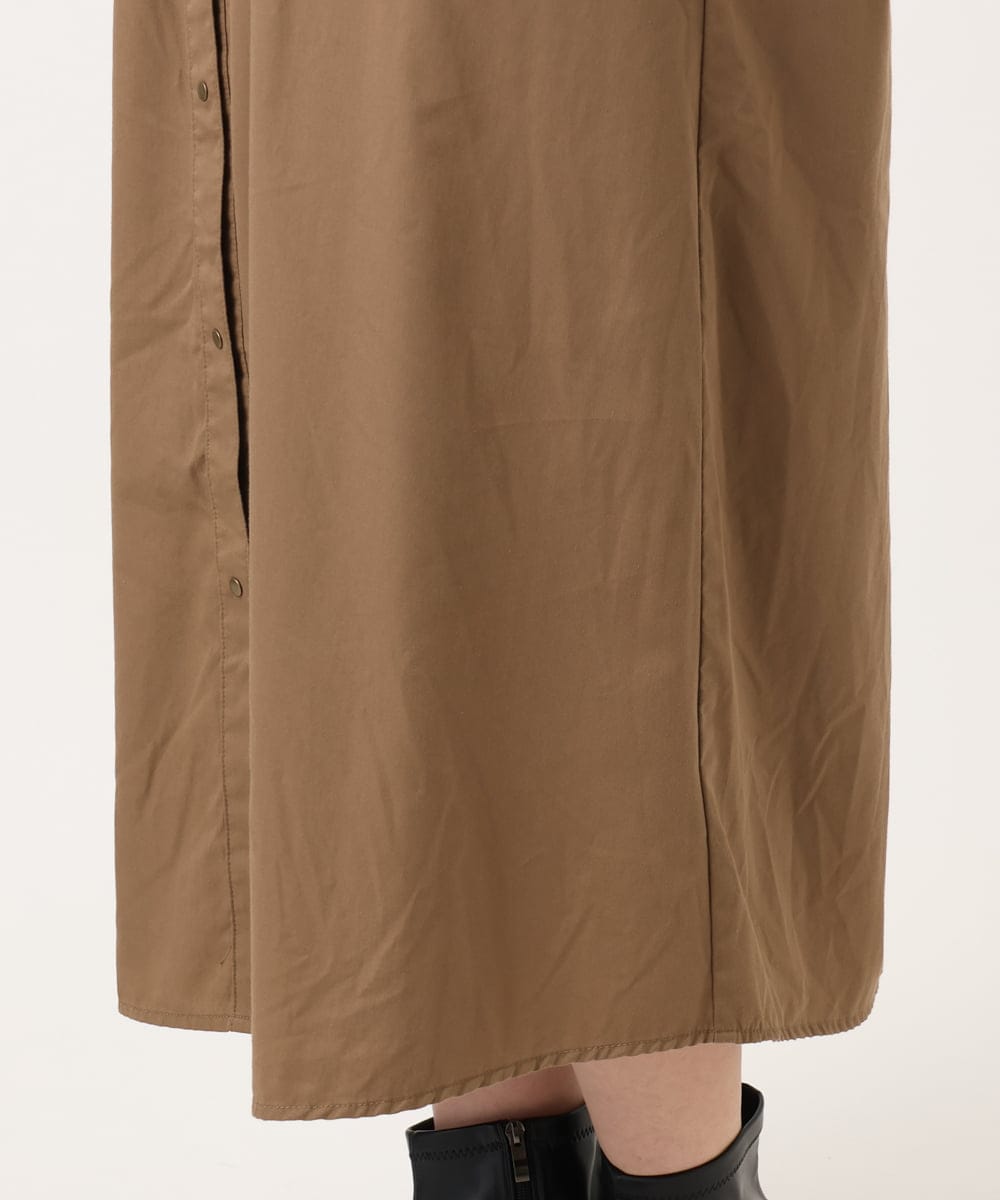 OLEKA04139 eur3(エウルキューブ) 【大きいサイズ】ロングシャツワンピース モカ(84)