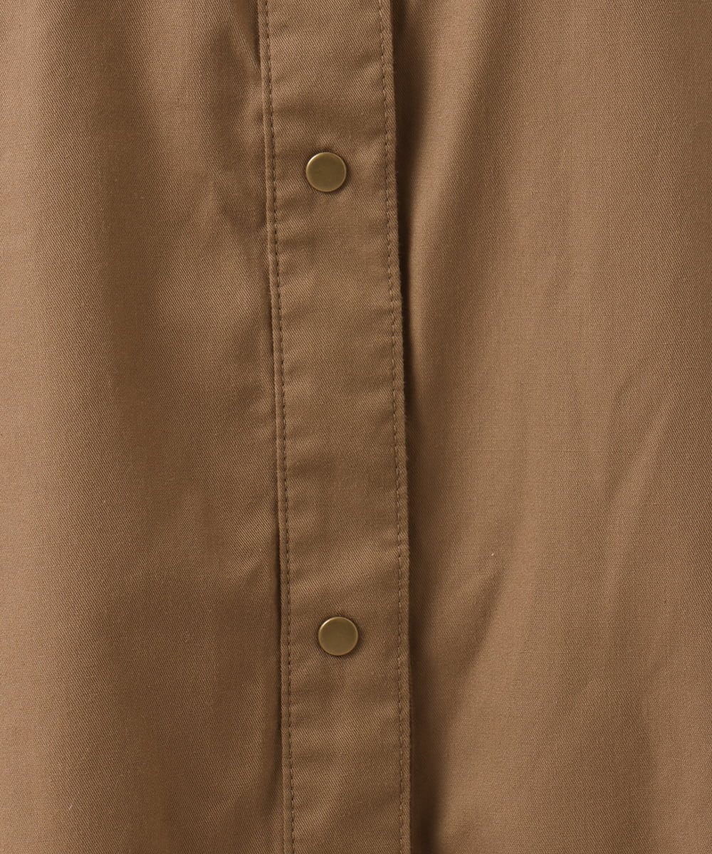 OLEKA04139 eur3(エウルキューブ) 【大きいサイズ】ロングシャツワンピース モカ(84)