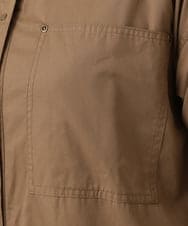 OLEKA04139 eur3(エウルキューブ) 【大きいサイズ】ロングシャツワンピース モカ(84)