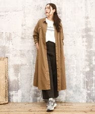 OLEKA04139 eur3(エウルキューブ) 【大きいサイズ】ロングシャツワンピース モカ(84)