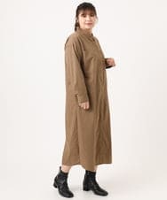 OLEKA04139 eur3(エウルキューブ) 【大きいサイズ】ロングシャツワンピース モカ(84)