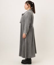 OLEKD06139 eur3(エウルキューブ) 【大きいサイズ】ケミカルウォッシュデニムボウドレス ブラック