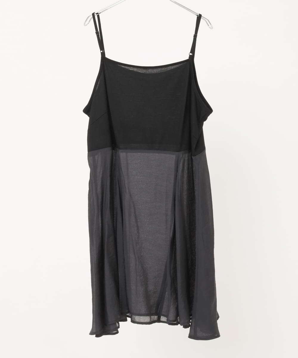 OLEKS09059 eur3(エウルキューブ) 【大きいサイズ】レイヤードキャミチュニック ダークグレー(93)