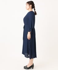 OLELA08179 eur3(エウルキューブ) 【大きいサイズ】サイドレースドレス ネイビー(57)