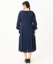 OLELA08179 eur3(エウルキューブ) 【大きいサイズ】サイドレースドレス ネイビー(57)