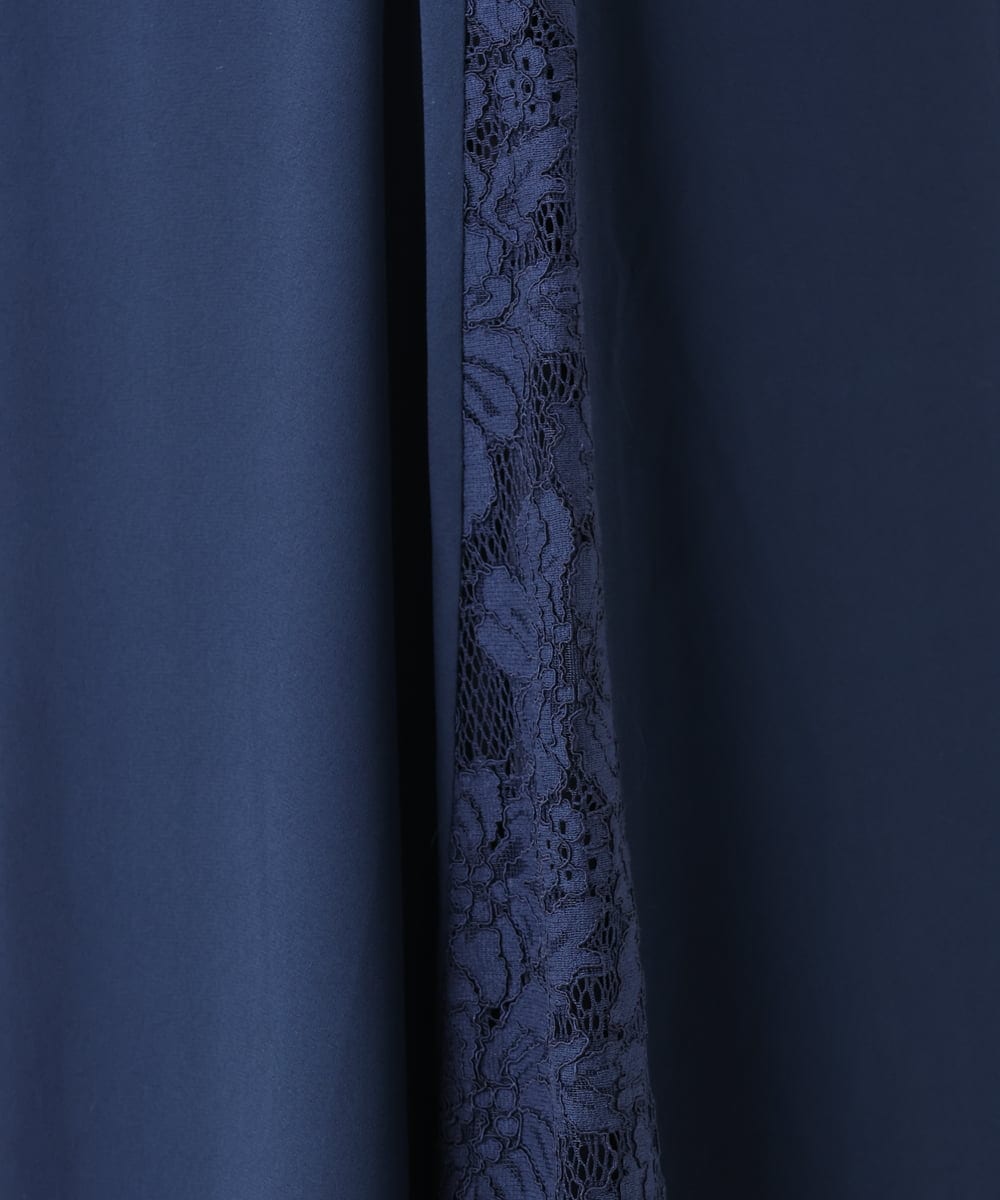 OLELA08179 eur3(エウルキューブ) 【大きいサイズ】サイドレースドレス ネイビー(57)