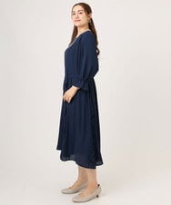 OLELA08179 eur3(エウルキューブ) 【大きいサイズ】サイドレースドレス ネイビー(57)