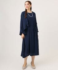 OLELA08179 eur3(エウルキューブ) 【大きいサイズ】サイドレースドレス ネイビー(57)