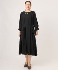 OLELA08179 eur3(エウルキューブ) 【大きいサイズ】サイドレースドレス ブラック(94)