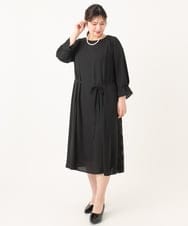 OLELA08179 eur3(エウルキューブ) 【大きいサイズ】サイドレースドレス ブラック(94)