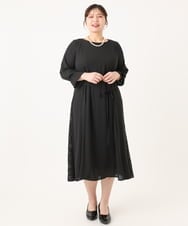 OLELA08179 eur3(エウルキューブ) 【大きいサイズ】サイドレースドレス ブラック(94)
