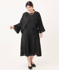 OLELA08179 eur3(エウルキューブ) 【大きいサイズ】サイドレースドレス ブラック(94)