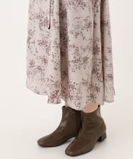 OLELA09139 eur3(エウルキューブ) 【大きいサイズ】プリント花柄ワンピース ライトグレー(91)