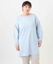 OLELA14069 eur3(エウルキューブ) 【大きいサイズ】コクーンスリーブバックフレアトップス ライトブルー(50)